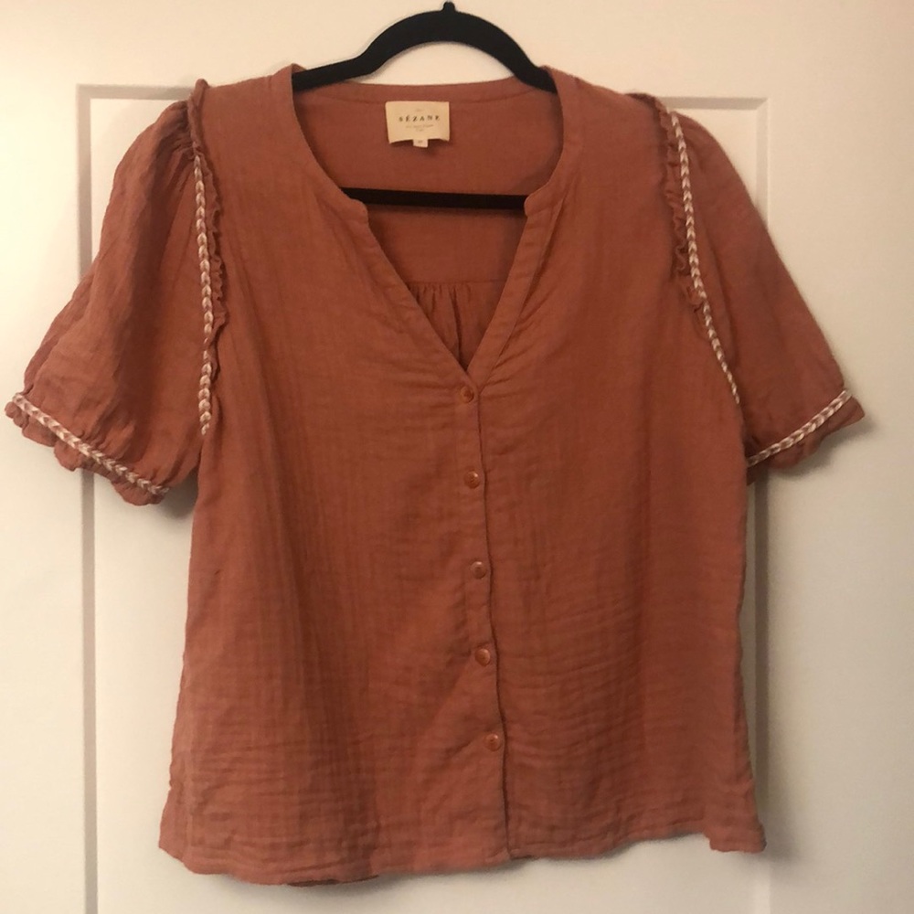 [Sezane] Wanda Blouse in Rose NEW